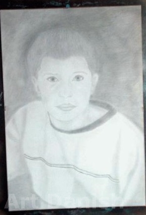 Portrait drawing, artist Inge Marie Jensen